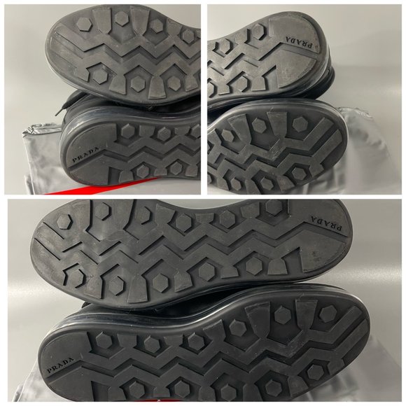 Authentic Prada Black Leather High Top Sneakers, Men's Size 9 (US 10) - Picture 14 of 15